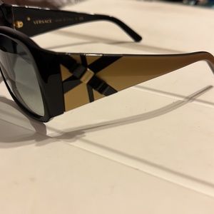 Rare Versace Black and Gold Bow Sunglasses